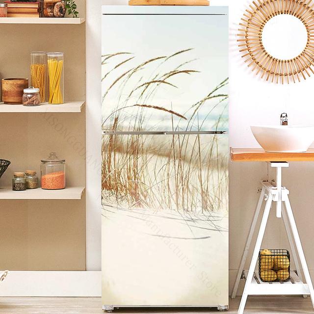 

Наклейка на холодильник с пивом, дымом, полная наклейка, свет, роскошное украшение, двойная, трехдверная, ремонт, обои, наклейка, пленка на заказ 40x120cm(1 pcs)