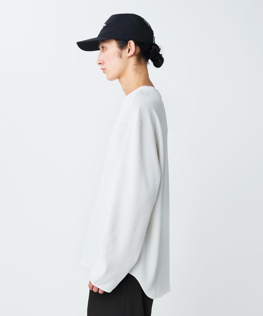 Snow Peak Dry Waffle Long Sleeve Cut and Long Sleeve and Dark Size L T-Shirt CS-26SU001, Sew, T-Shirt, Men's Women's, Navy,