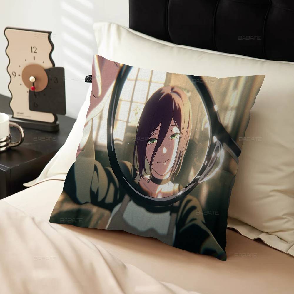 C-Chainsaw Man Reze Personalized Pillow Dust Cover Bedroom Kids Party Decoration Pillowcase Birthday Children Gift