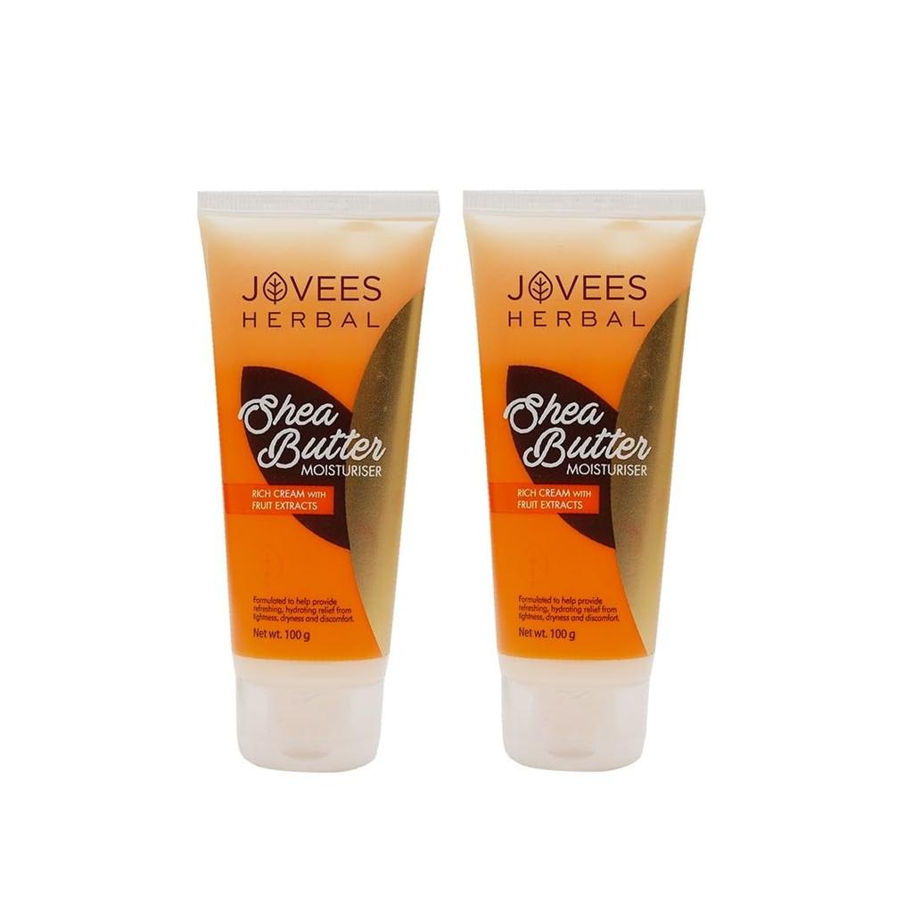 Jovees Shea Butter Moisturizer 100g Pack Of 2 Hydrating Face Cream For Dry Skin Nourishing Skin Care