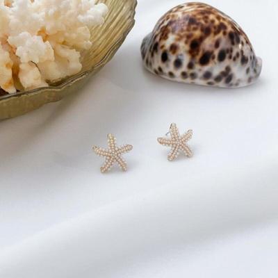 Starfish Pearl Earrings