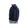 Coach Loose Fit  Logo Graphic Hoodie With Kangaroo Pocket And Ribbed Trim Unisex Hoodies Navy-Blue CBD23-B5H