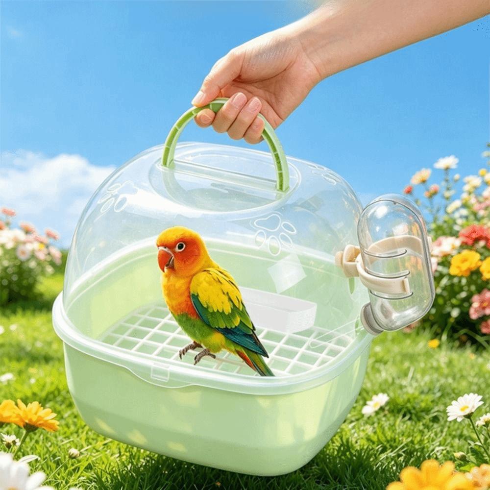 Transparent Travel Bird Cage Large Space Small Animal Carrier Universal Parrot Carry Box Small Pet