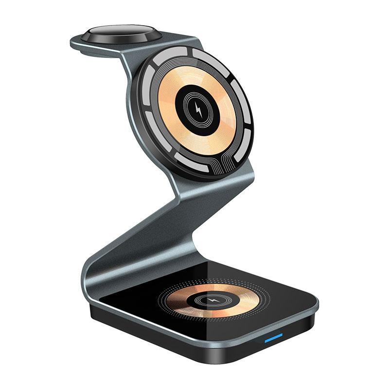 

Алюминиевый сплав для беспроводного зарядного устройства Magsafe 3 в 1 для Iphone 13/14 Pro Max/12, станция быстрой зарядки для Iwatch 8ultra-2/airpods as picture