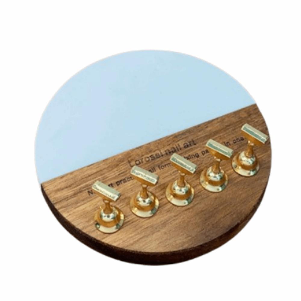 

Прочная магнитная подставка для накладных ногтей, многоразовая подставка для демонстрации и практики маникюра, DIY нейл-арт Round 1