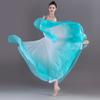 Women's Lyrical Dance Skirt Gradient Color Chiffon Long Swing Sheer Wrap Skirts for Modern Ballet Performances