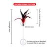 Pet New Land.Cat Teaser Toy Pet Cat Puppy Spring Teaser Bell Feather Stick Rod Funny Interactive Toy