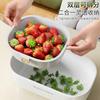Double-layer Snack Fruit Food Storage Box Household Fruit Plate Drain Tray Special Storage Basket for Lazy People