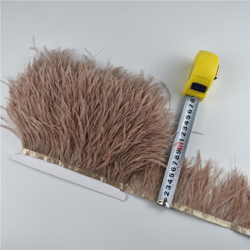 Feather1meters Real Ostrich Feather Trim Fringe White Ostrich Feathers for Clothes Ribbon Trims Feather Skirt Plumas Plume Decoration
