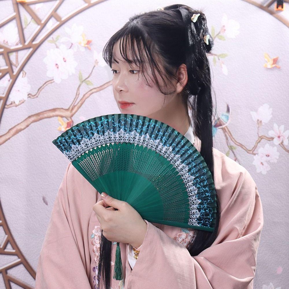 Folding Folding Fan Change Color Dance Fan Portable   Hanfu Photography
