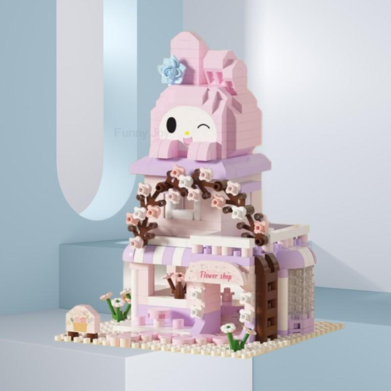 Cartoon Anime  Blocks Kuromi My Melody Cinnamoroll Mouse Building Blocks Doll Toy Kids Birthday Gift