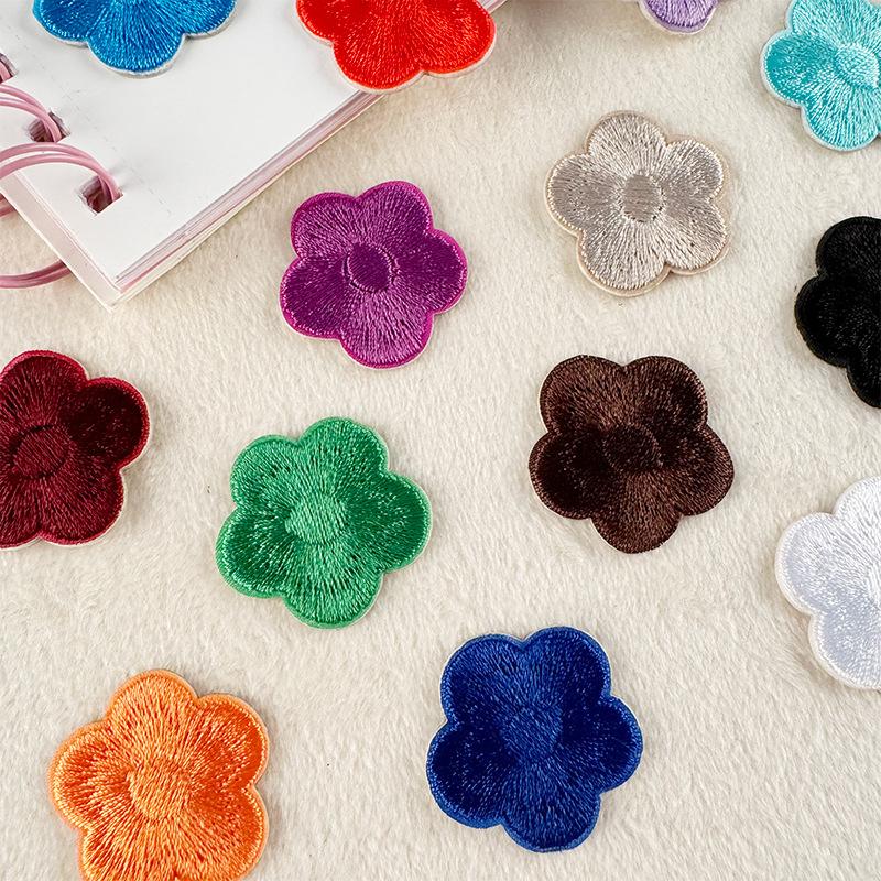 Embroidery Label Plum Blossom Cloth Label Hand Account DIY Clothing Accessories Down Jacket Patch Sticker Embroidery Cloth Sticker