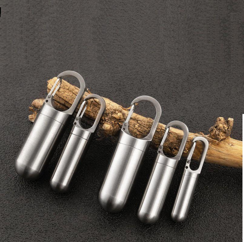 Compact Stainless Steel Waterproof Pill Box with Moisture-Proof Compartment