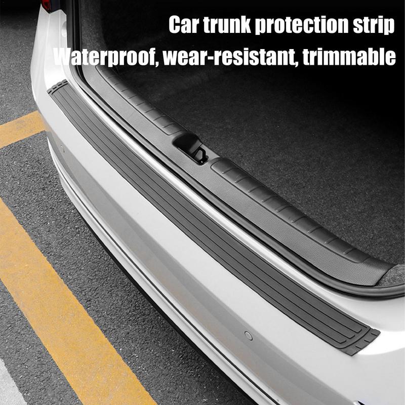 PVC Door Sill Trunk Protector Bumper Edge Guard Strip Car Styling Anti Collision Tape Sticker Accessories For SUV Van 104*8.5cm