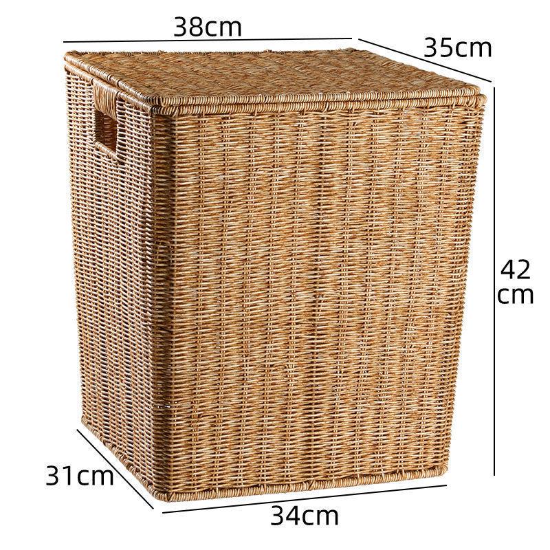 Очень большая плетеная корзина для хранения из искусственного ротанга с крышкой для одежды Flip Lid 5750₽