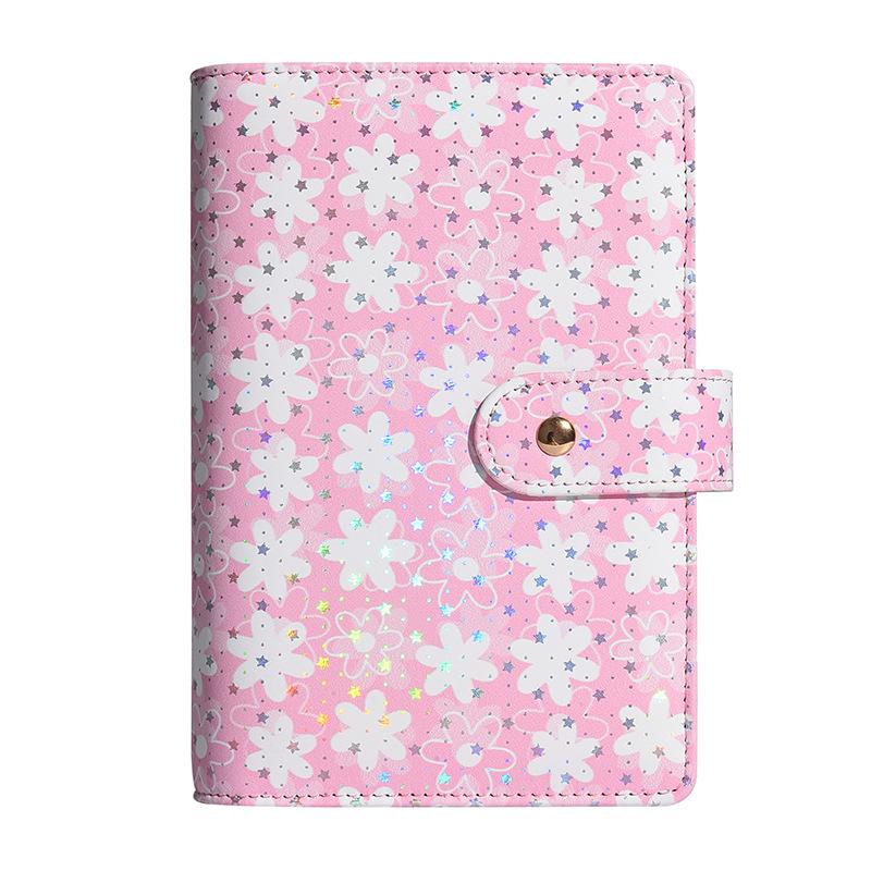 A6 Creative Snowflake Macaron PU Leather Binder & Notebook