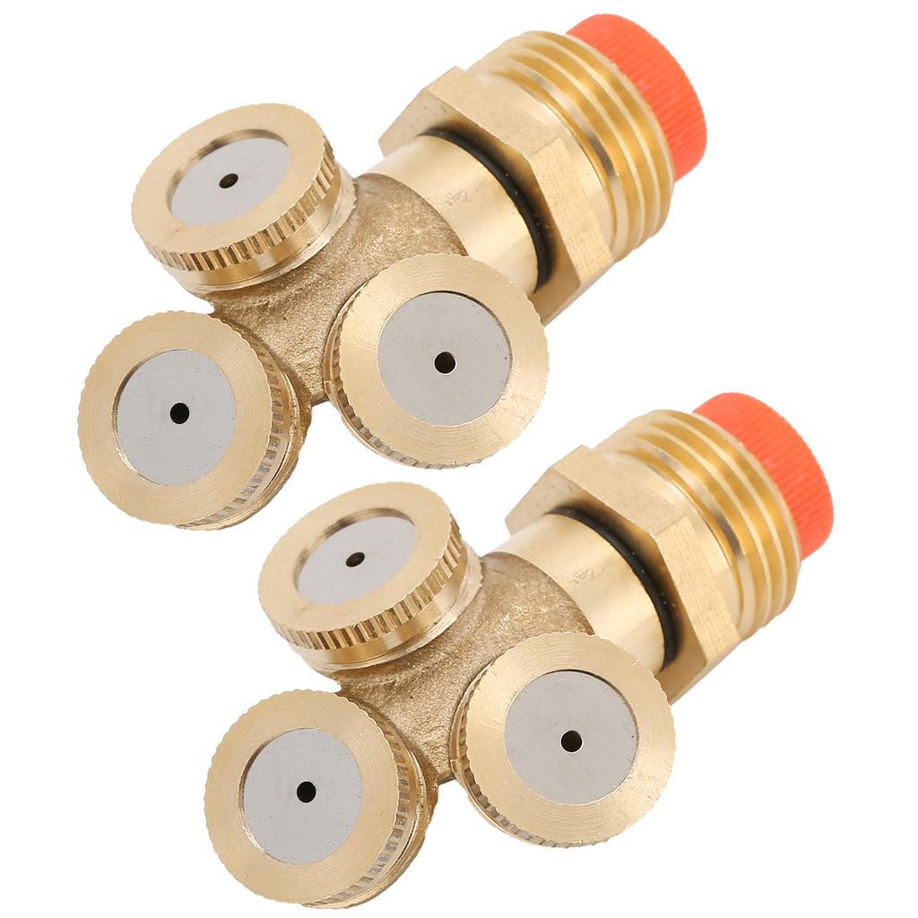 2PCS G1/2 High Pressure Spray Sprinkler 3 Hole Irrigation Nozzle Head with Filter Mesh for Garden