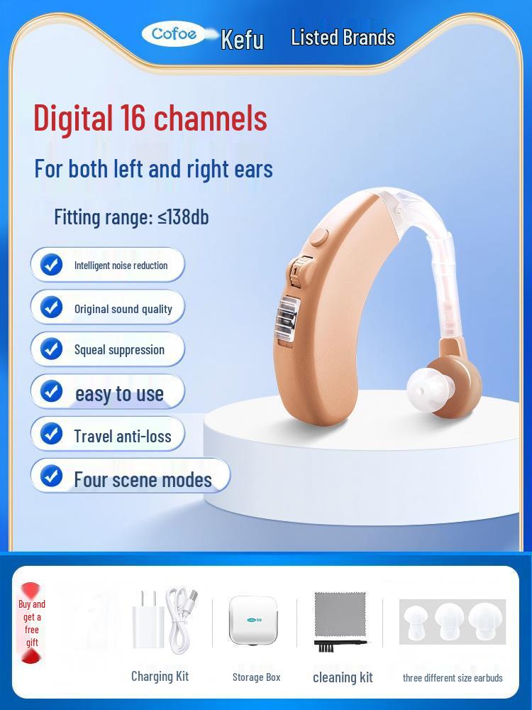 Kefu Noise Reduction Hearing Aid for Severe Hearing Loss In Seniors