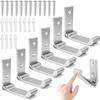 BetterJonny 6 Pcs Folding Coat Hooks, Heavy Duty Foldable Hooks Wall Mounted Aluminum Alloy Wall Hanger Hook for Hanging Coat, Bags, Hat, Backpacks,
