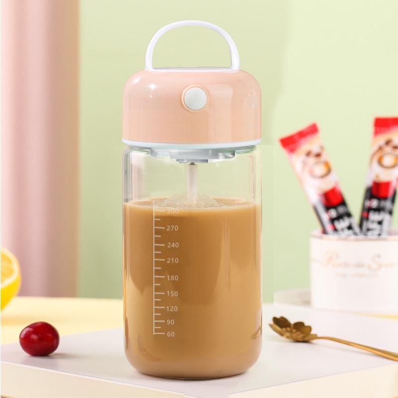 Portable Rechargeable Protein Shaker Cup - Automatic Mixing Fitness Glass Battery-Operated (Batteries Not Included)