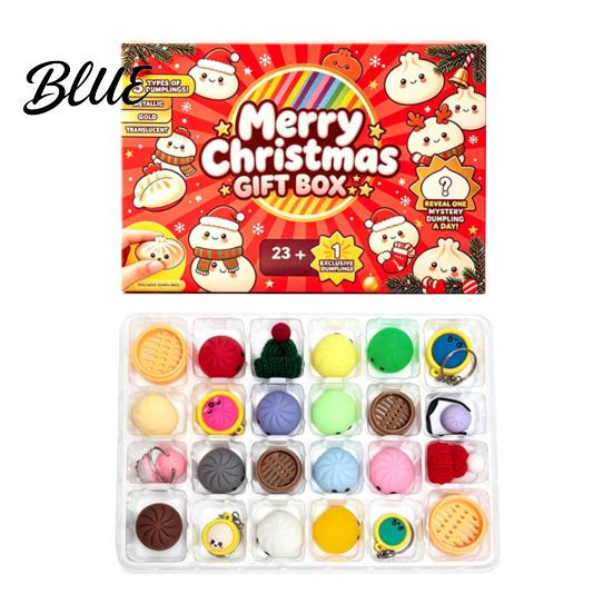 Countdown Gift Box Stress Relief Xmas Advent Dumpling Box Merry Christmas Calendar with Toy Squeeze