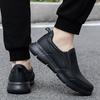 Fashion New Mens Leather Loafers Non Slip Walking Flats Breathable Outdoor Slip on Casual Shoes for Male Work Office Sneakers
