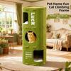 All-in-one Cat Castle House with Holes Cat Scratching Board Bed Winter Cat House  Pet House