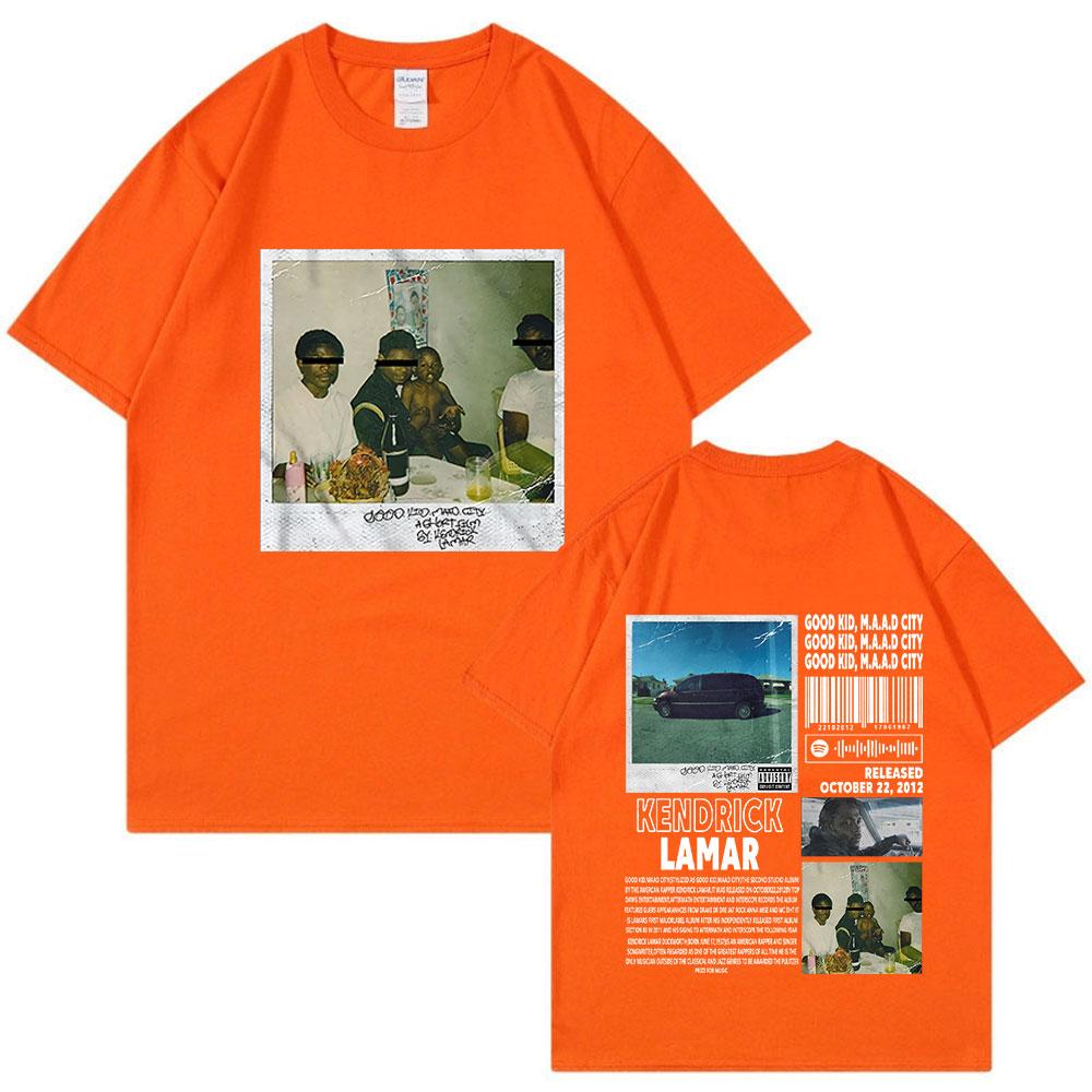 Rapper Kendrick Lamar Good Kid T Shirt Men Women Clothes Hip Hop Music Album Graphic T-shirt Fashion Vintage Oversized Tee Shirt