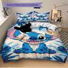 3pcs Stitch Jungle Adventure 1 Cover+2 Pillowcases, Pillow Inserts Not Included, Machine Washable, All-Season Use, Teen and Adult Rooms133