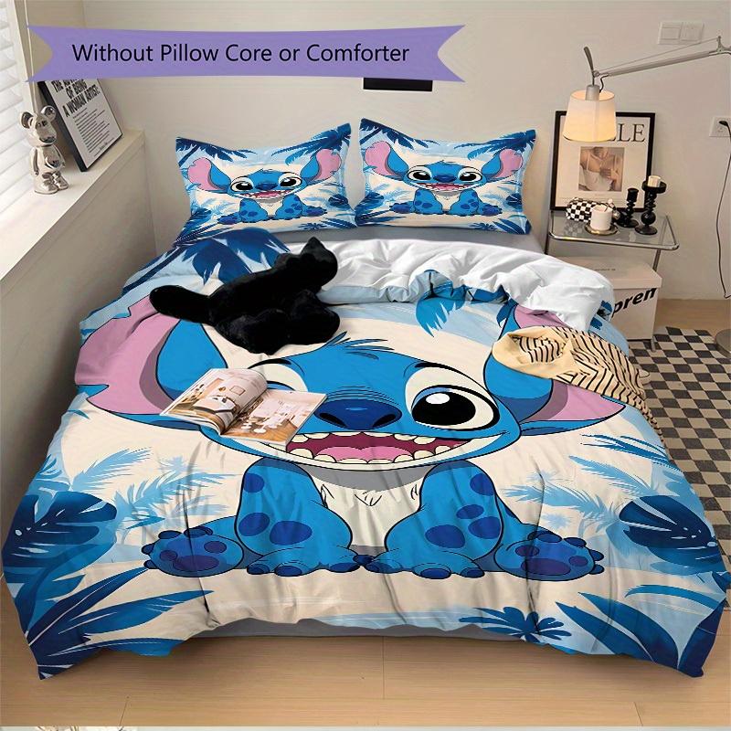 3pcs Stitch Jungle Adventure 1 Cover+2 Pillowcases, Pillow Inserts Not Included, Machine Washable, All-Season Use, Teen and Adult Rooms133