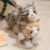 28CM Cute Simulated Cat Doll Plush Toy Stuffed Soft Animal Plush Orange Gray Stripe Kitten Pillow Birthday Gift Pet Toys Decor