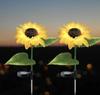 Słonecznik Lampy Solarne Ogrodowe Led Dekoracja Ogrodowa 2 Sztuki