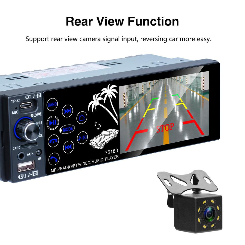 4.1inch IPS Capacitive Touch Screen Bluetooth AUX  RMVB/AVI Media Player Subwoofer FM Radio MP3 WMA MP4 MP5 Receiver