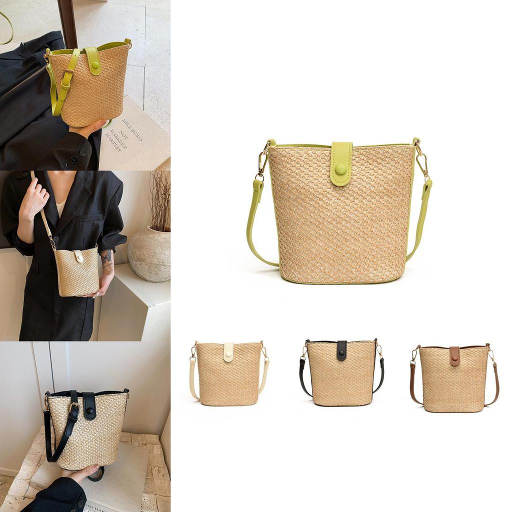 Stylish Literary National Style 2024 Bucket Bag Women's Fashion Shoulder Bag