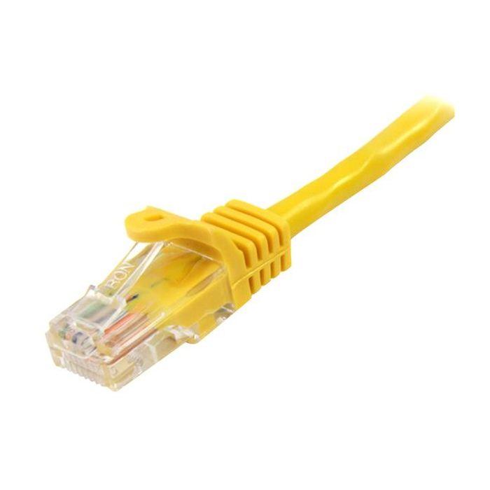 STARTECH Câble réseau Cat5e UTP sans crochet - 10 m Jaune - Cordon Ethernet RJ45 anti-accroc - Câble patch