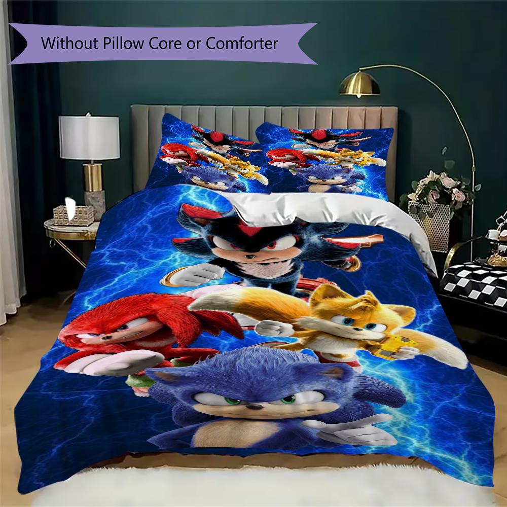 Shadow Hedgehog Bedding Without Core 1 Duvet Cover 2 Pillowcase Without Core Duvet Cover And Pillowcase Christmas Birthday Gift