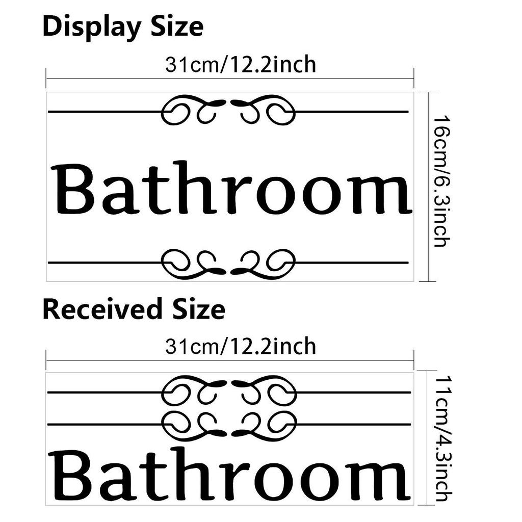 13 Stiluri Autocolante Slogan Impermeabile pentru Chiuveta de Baie și Ușă - Decalcomanii de Perete Decorative Autoadezive