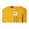 PUMA Men's Pullover Hoodie with Logo Lettering in Yellow