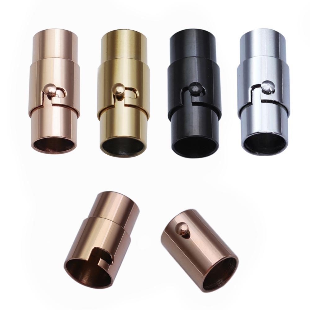 2-10mm Strong Stainless Steel Magnetic Clasps Jewelry Clasps For Leather Cord Bracelet Connectors End Clasp For Jewelry Making
