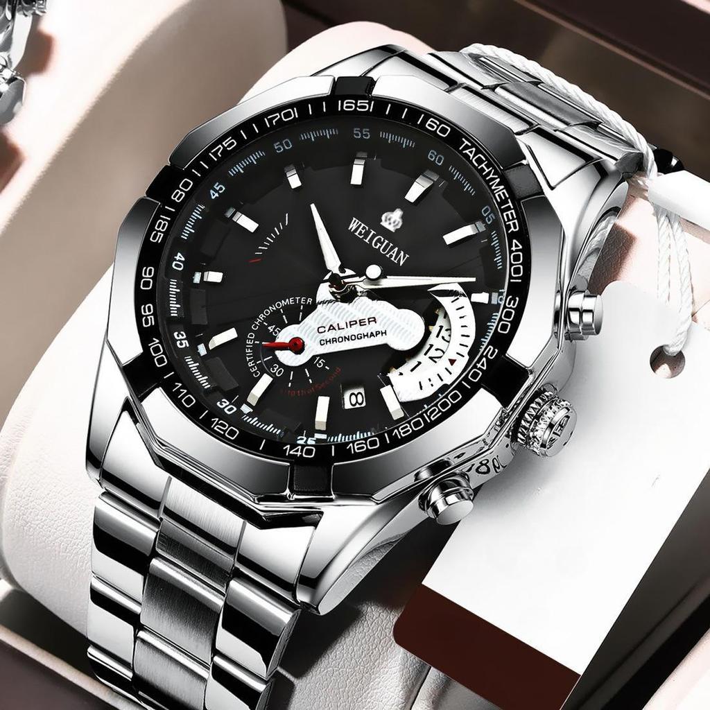 Fashion Automatic Movement Ρολόι Ανδρικό Ημερολόγιο Αδιάβροχο Φωτεινό Μη μηχανικό Ρολόι Μεγάλο Καντράν