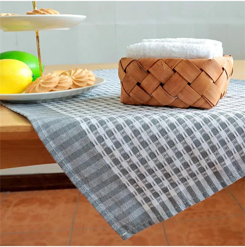 3Pcs/set 45x60cm Cotton Waffle Dinner Table Napkins Kitchen Tea Towels Absorbent Dish Cleaning Cloth