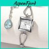 Silver Quartz Watch For Women With Waterproof Function And Square Dial