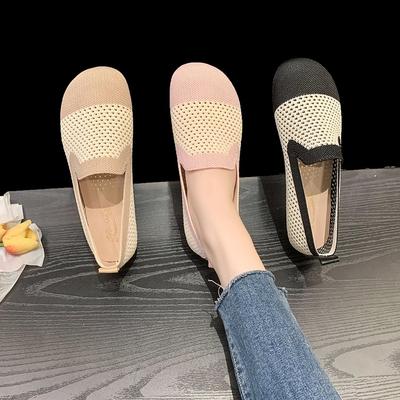 Women's Flats Breathable Fashion Comfortable Soft Sole Round Toe Girl Slipper Casual Shoes Spring and Summer Flats Womens Shoes