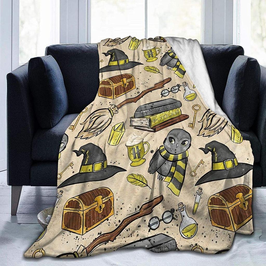 Flannel Fleece Modern Throw Blanket, Cartoon Style Koala Bears Blue Pattern Throw for Spring Recliner, Air Conditioning Blanket