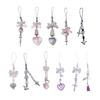 Sweet Cool Bowknot Heart Cross Hanging Pendant Phone Strap Cute Bag Decoration