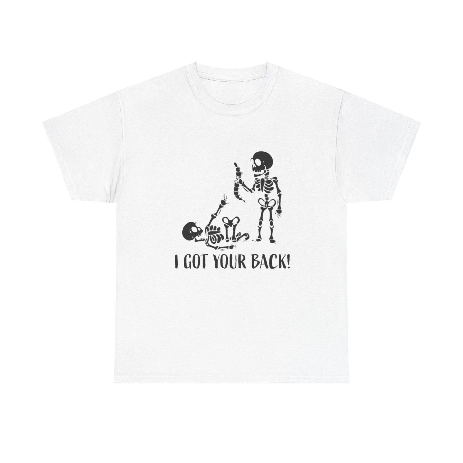 Skeleton  I Got Your Back  T-Shirt | Funny Halloween Tee XL
