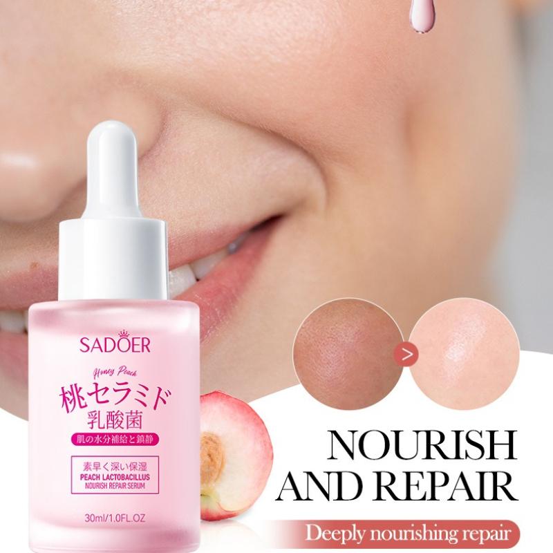 Peach Lactic Acid Bacteria Serum 30ml SADOER Nourishing, Moisturizing and Rejuvenating Serum Batch