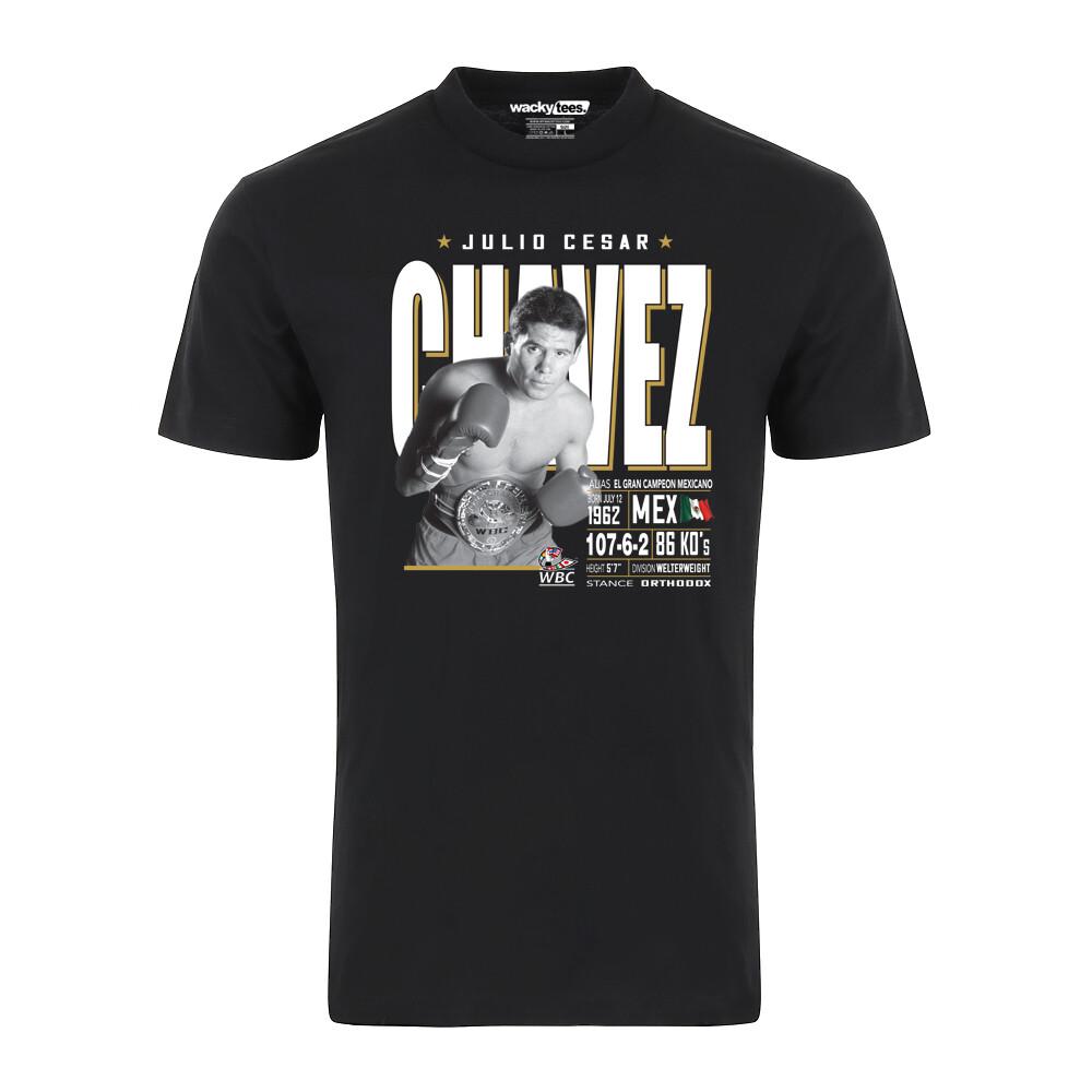 Julio Cesar Chavez Tale of the Tape Champion Stats Boxing Graphic Tee Shirt Unisex T-Shirt S