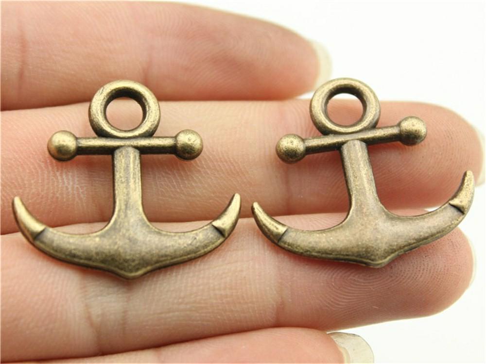 4 Pieces Mix Ship Anchor  Decor Charms For Jewelry Making Boat Anchor Diy Craft Supplies Men Jewelry Decorative Jewelry Gift