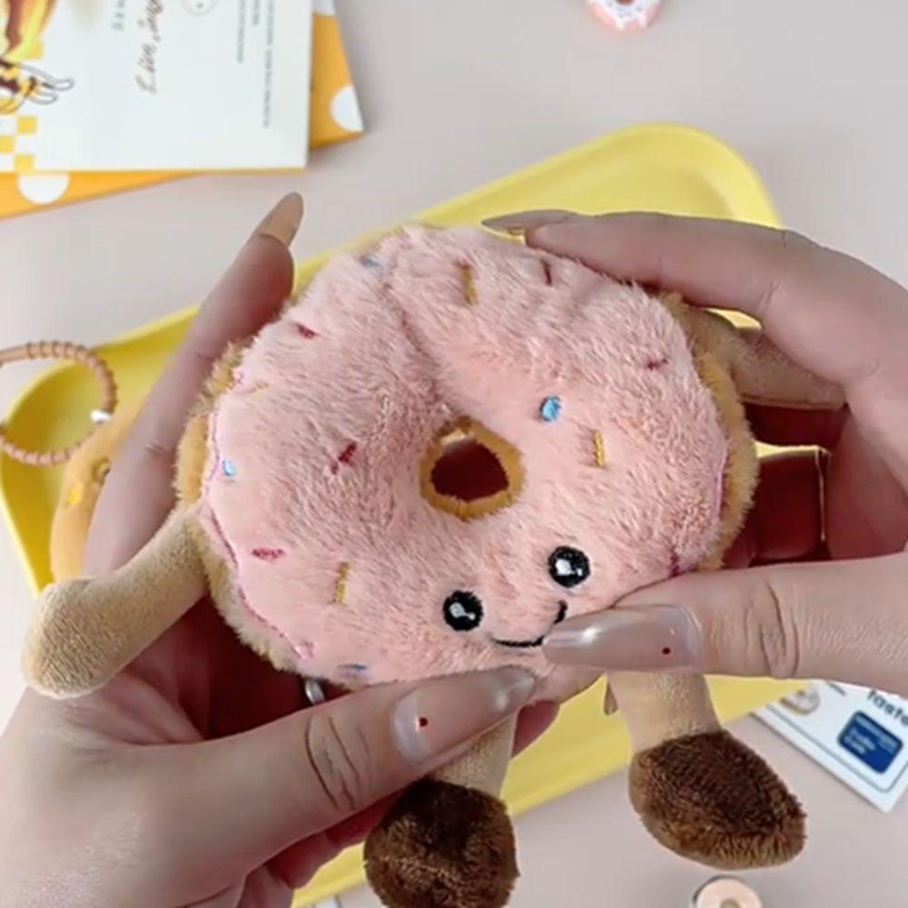 Cartoon Simulation Donut Plush Pendant Doughnut Donut Plush Keychain  Backpack Ornaments